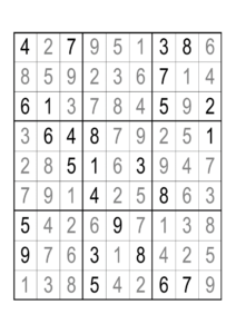 Solution for Really Hard Level Sudoku Printable