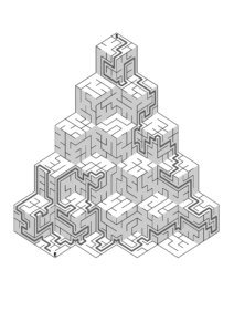 3D maze puzzle book solution - medium
